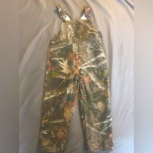 Boys camo overalls